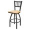 Holland Bar Stool Co 30" Swivel Bar Stool, Pewter Finish, Nat Oak Seat 81030PWNatOak - alternate 1